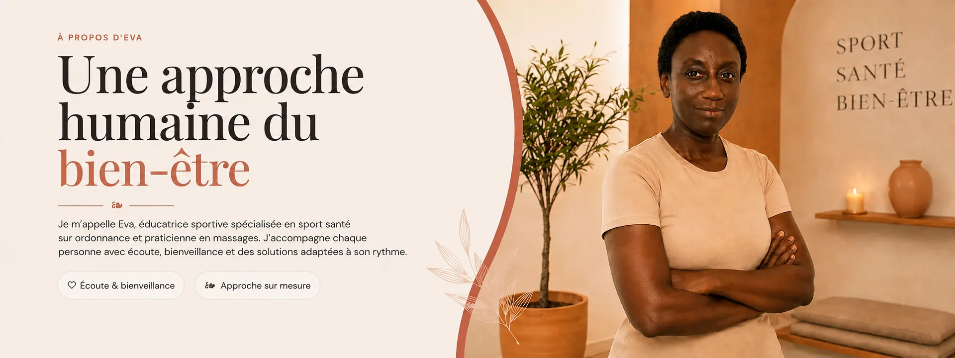 Eva Coaching & Bien-être — parcours, Sport Santé et massages
